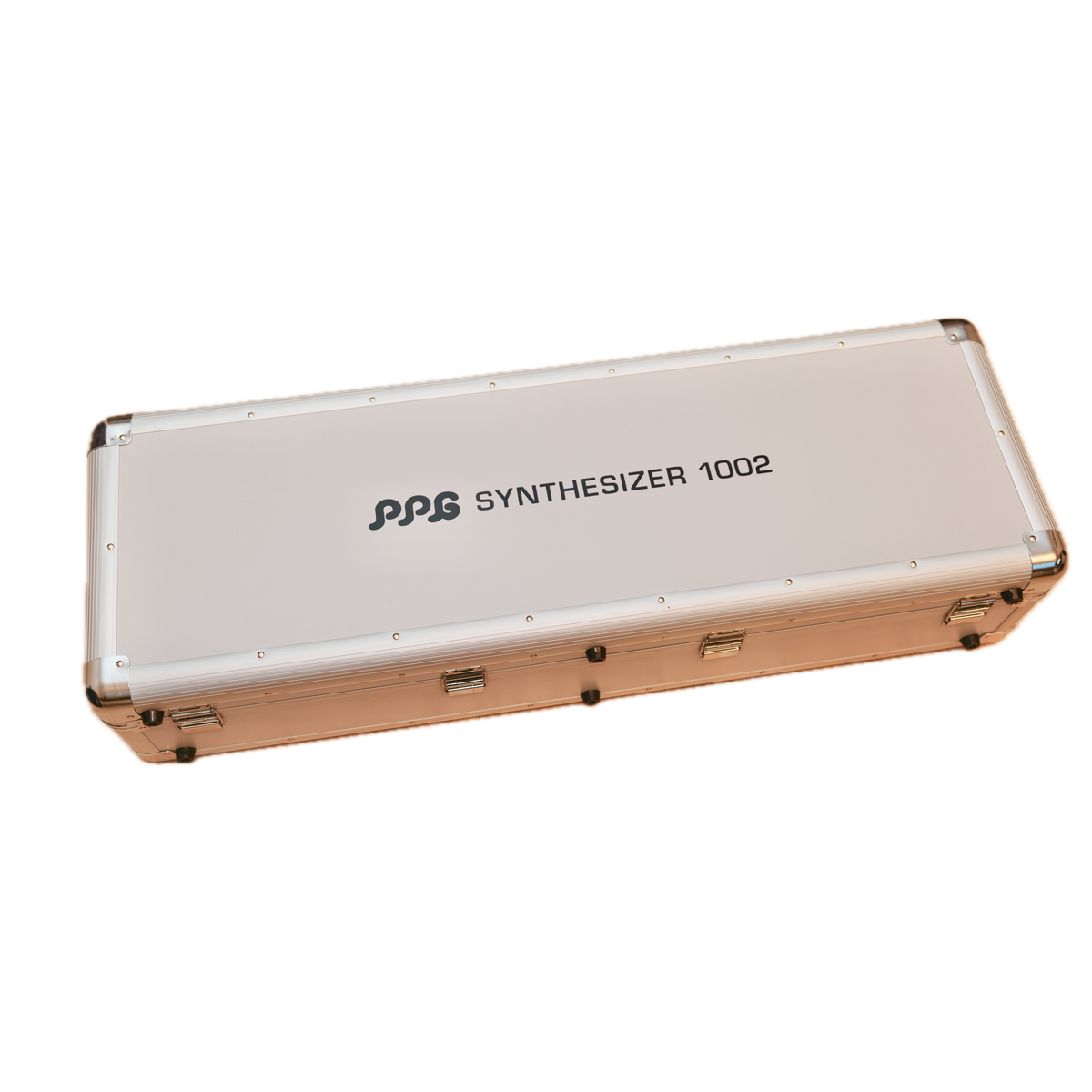 PPG 1002 Mk2 suljettu flight case PPG Synthesizer 1002 -merkinnällä