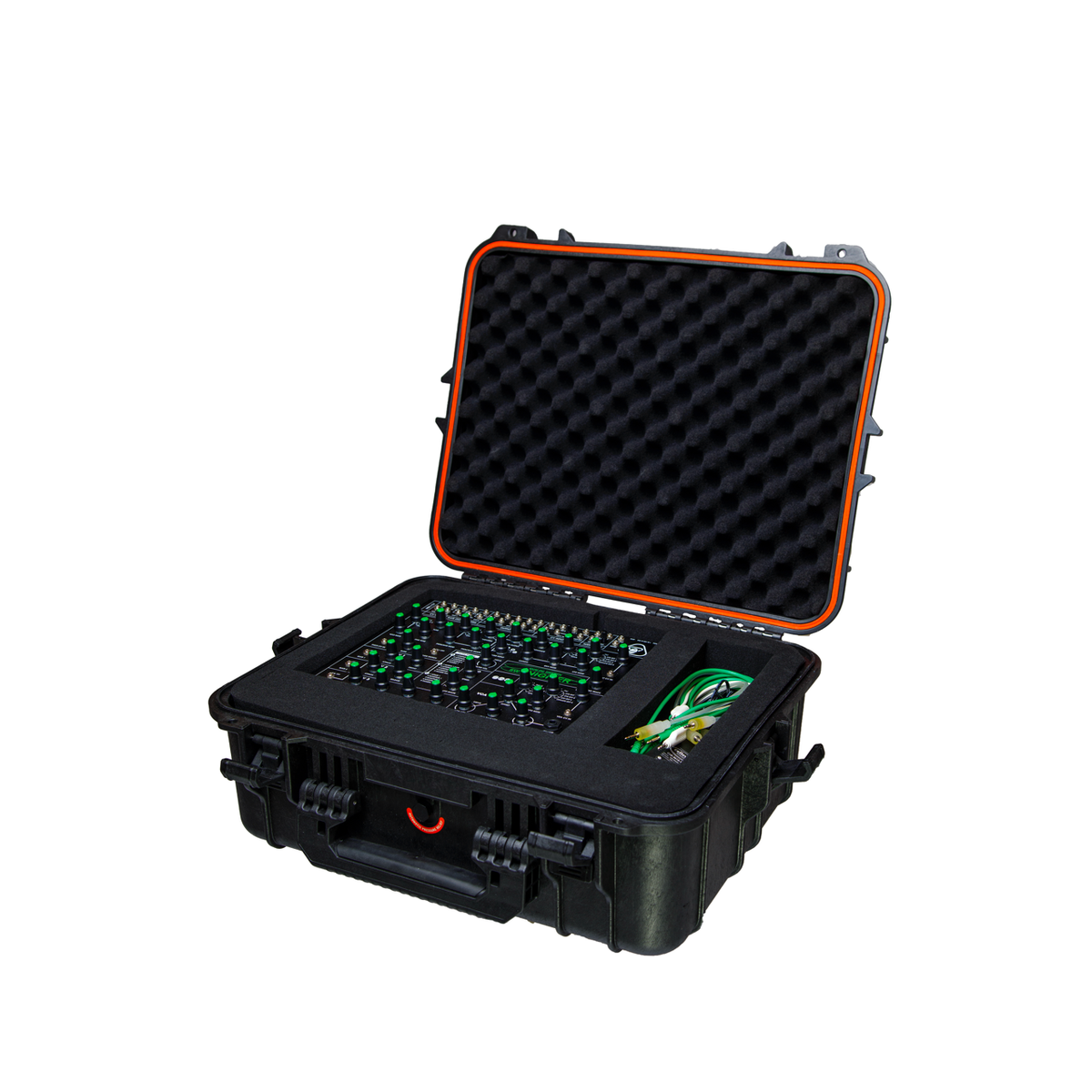 swEnigiser Limited Edition i öppet Secret Gorilla-flightcase med patchkablar