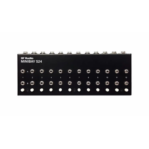 DF Audio Minibay S24 TRS-patchbay med 24 punkter, ovansida