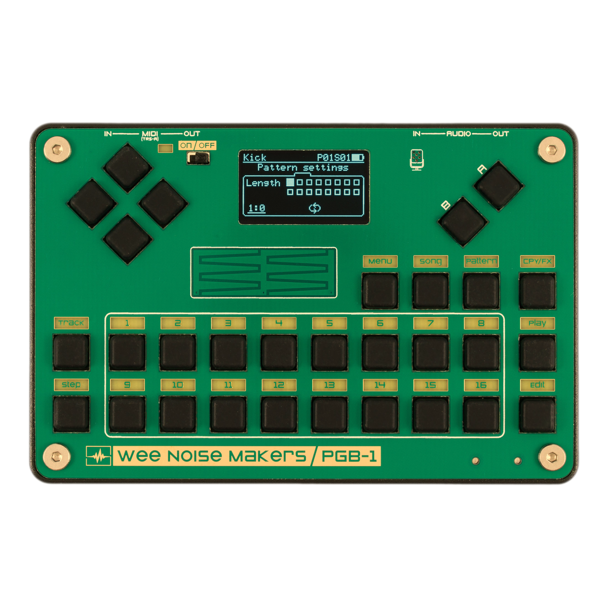 Wee Noise Makers PGB-1 fickgroovebox med öppen källkod